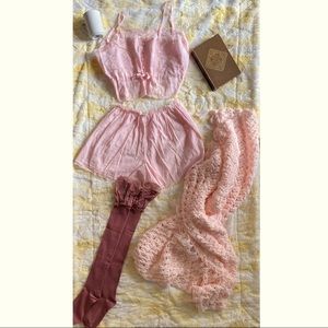 Lace cami pajama set